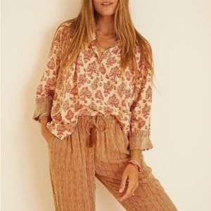 Natalie Martin Remy Cyprus Print Top Size M NWOT